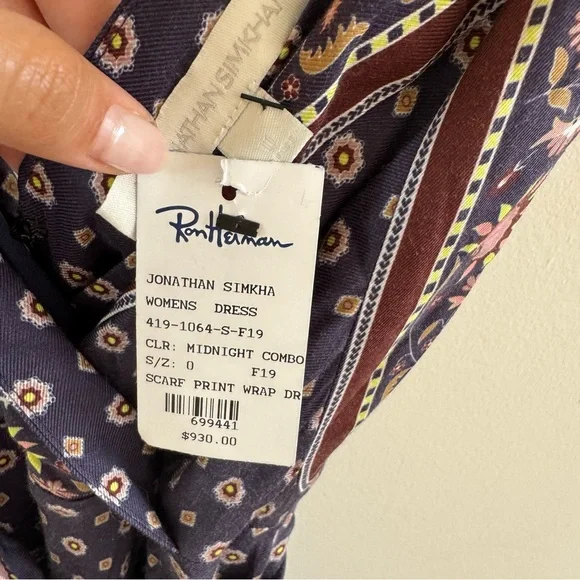 JONATHAN SIMKHAI Scarf Print Wrap Dress - Picture 5 of 13